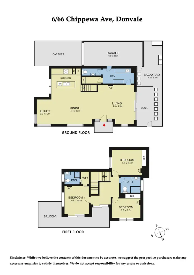 Floorplan of Homely townhouse listing, 6/66-68 Chippewa Avenue, Donvale VIC 3111