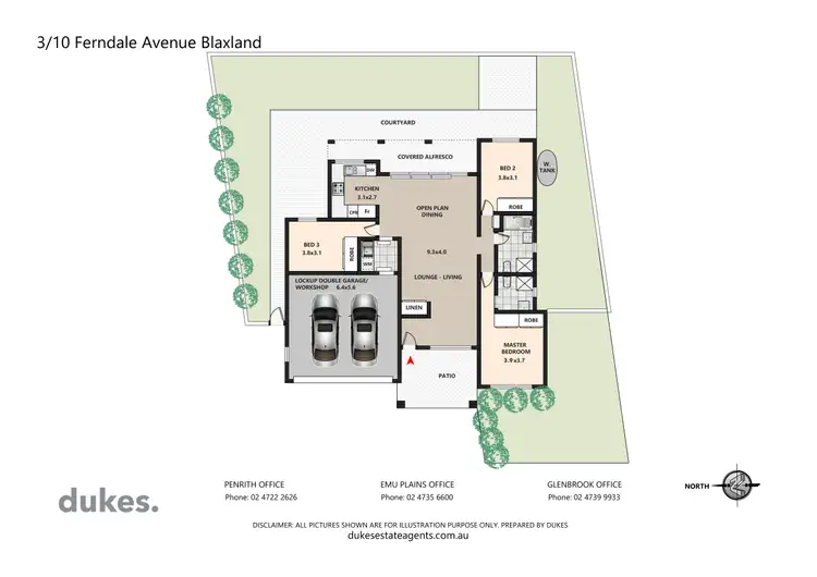 Floorplan of Homely villa listing, 3/10 Ferndale Avenue, Blaxland NSW 2774