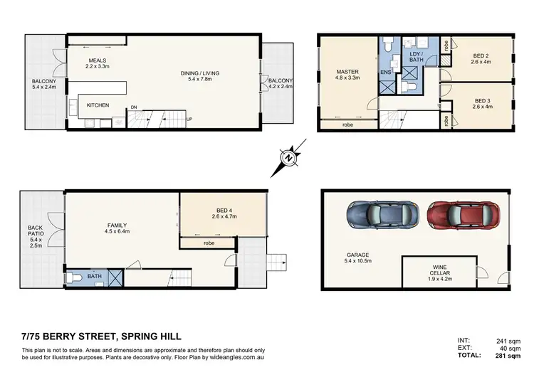 Floorplan of Homely townhouse listing, 7/75 Berry Street, Spring Hill QLD 4000
