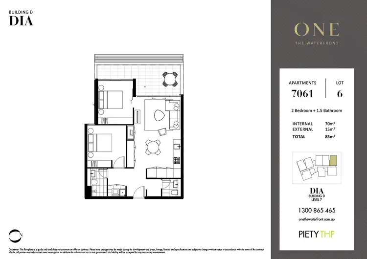 Floorplan of Homely apartment listing, D7061/7 Bennelong Parkway, Wentworth Point NSW 2127