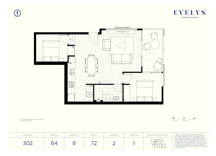 Floorplan of Homely apartment listing, 302/92 Maroondah Highway, Ringwood VIC 3134