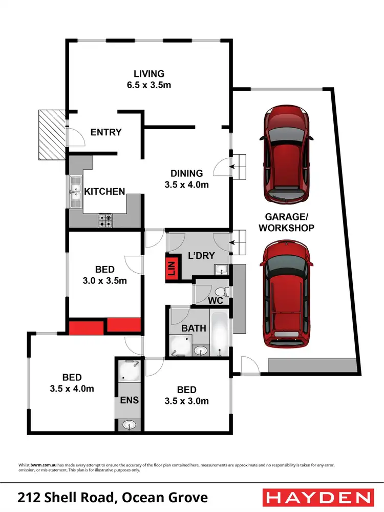 Floorplan of Homely house listing, 212 Shell Road, Ocean Grove VIC 3226