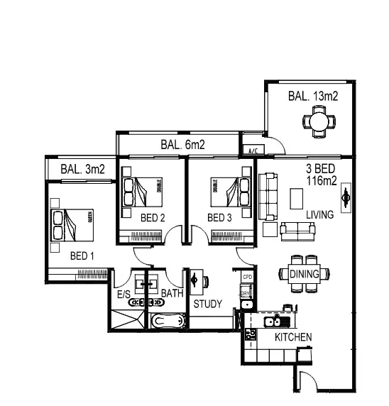 Floorplan of Homely apartment listing, 304d/65 Progress Drive, Nightcliff NT 810