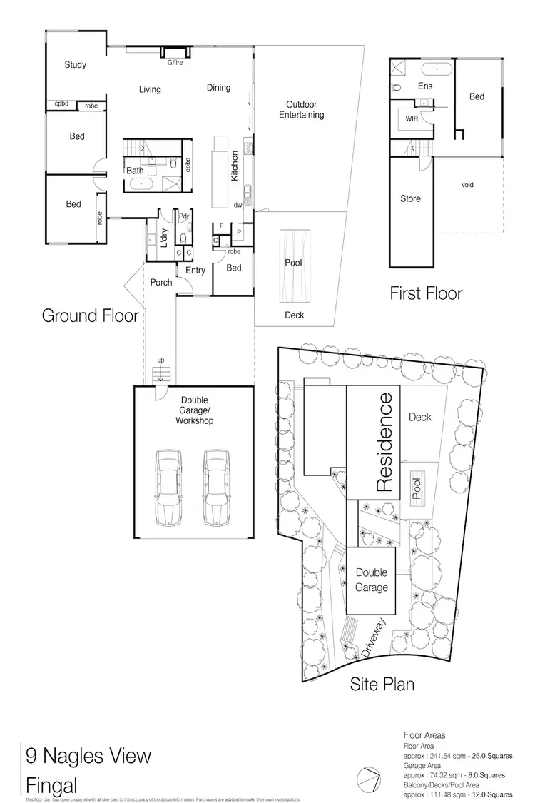 Floorplan of Homely house listing, 9 Nagles View, Fingal VIC 3939