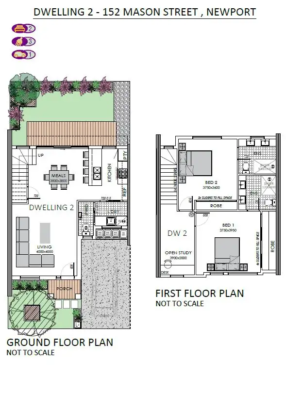 Floorplan of Homely townhouse listing, 3 Leslie Street, Newport VIC 3015