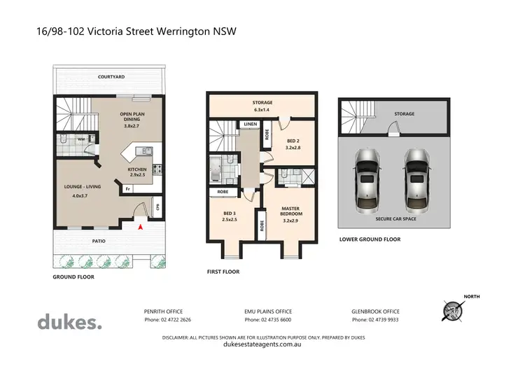 Floorplan of Homely townhouse listing, 16/98-102 Victoria Street, Werrington NSW 2747