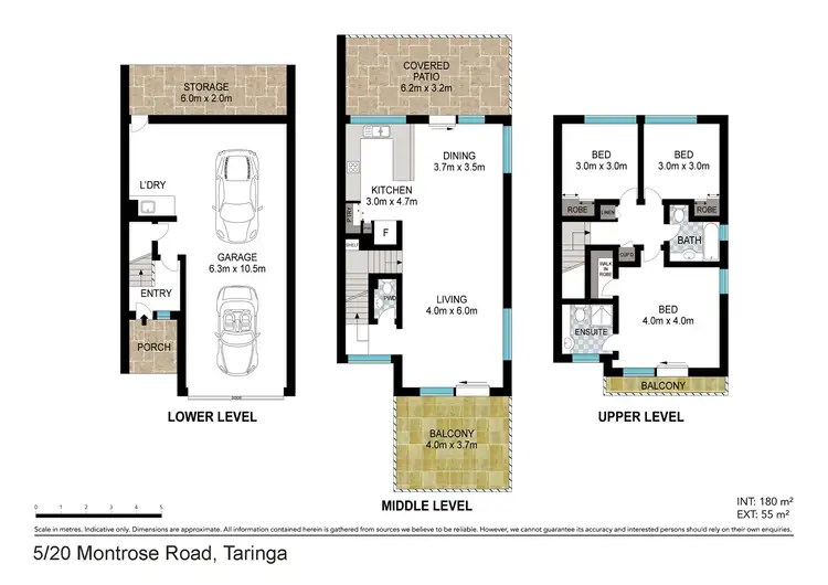 Floorplan of Homely townhouse listing, 5/20 Montrose Road, Taringa QLD 4068