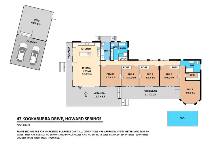 Floorplan of Homely house listing, 47 Kookaburra Drive, Howard Springs NT 835