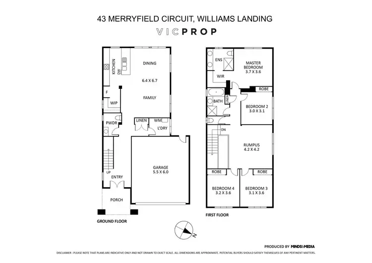 Floorplan of Homely house listing, 43 Merryfield Circuit, Williams Landing VIC 3027
