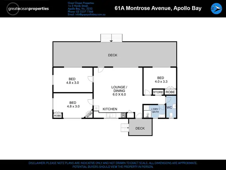 Floorplan of Homely house listing, 61A Montrose Avenue, Apollo Bay VIC 3233