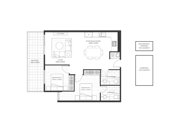 Floorplan of Homely apartment listing, 203/332 Neerim Road, Carnegie VIC 3163