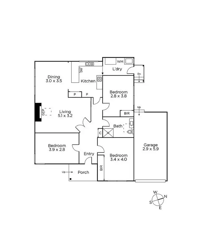 Floorplan of Homely unit listing, 1/21 Beech Street, Surrey Hills VIC 3127
