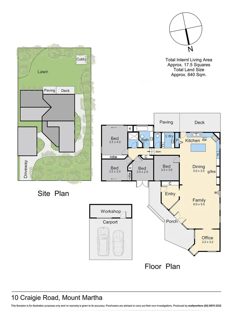Floorplan of Homely house listing, 10 Craigie Road, Mount Martha VIC 3934