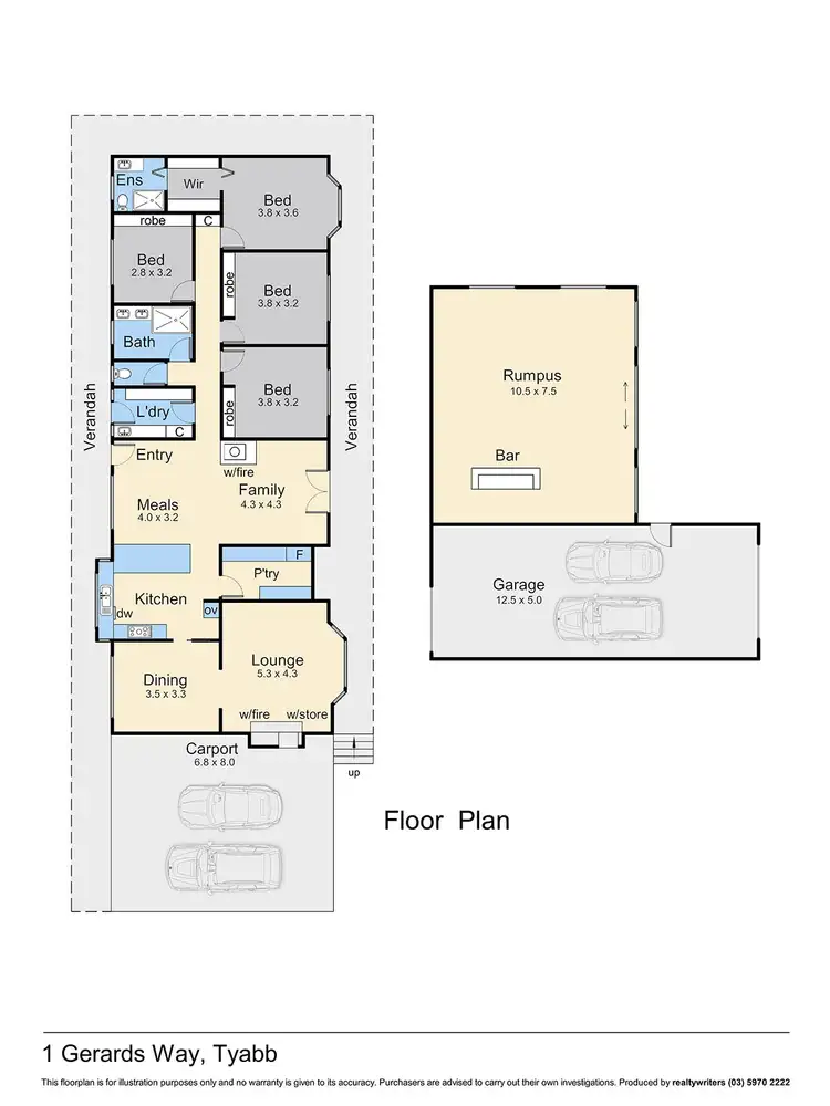 Floorplan of Homely rural property listing, 1 Gerards Way, Tyabb VIC 3913