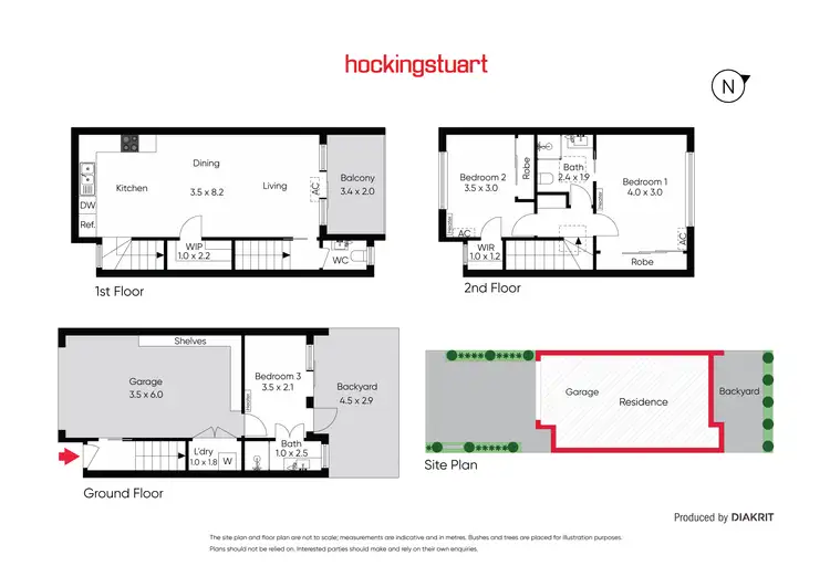 Floorplan of Homely townhouse listing, 2/92 Cowper Street, Footscray VIC 3011