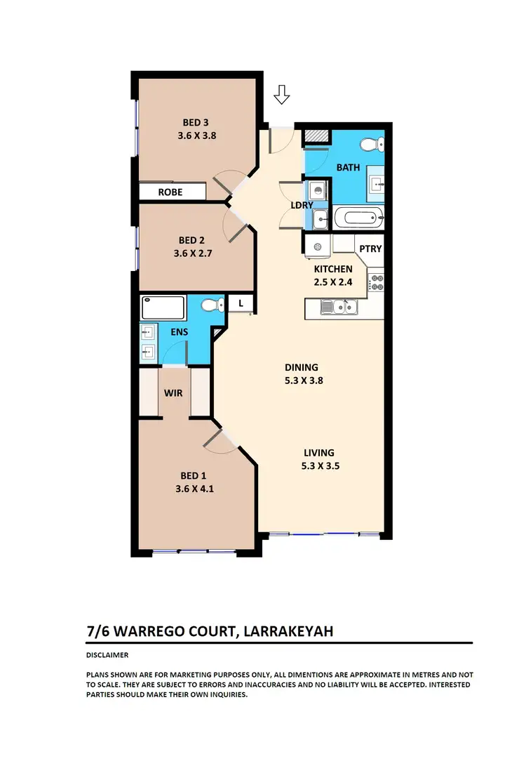 Floorplan of Homely unit listing, 7/6 Warrego Court, Larrakeyah NT 820