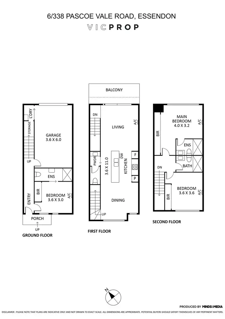 Floorplan of Homely townhouse listing, 6/338 Pascoe Vale Road, Essendon VIC 3040