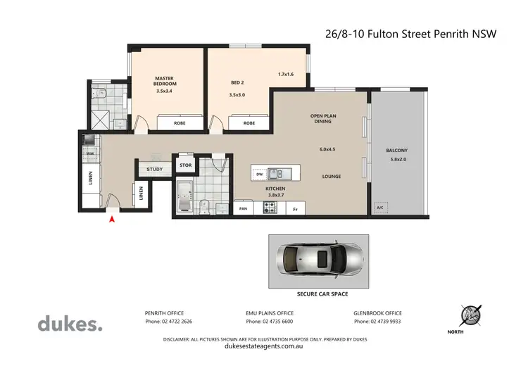 Floorplan of Homely apartment listing, 26/8-10 Fulton Street, Penrith NSW 2750