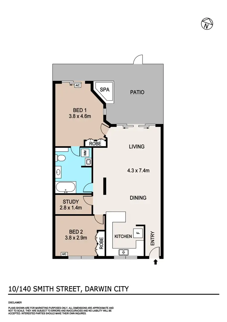Floorplan of Homely apartment listing, 10/140 Smith Street, Darwin City NT 800