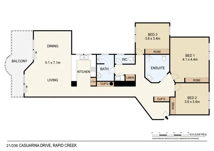Floorplan of Homely apartment listing, 21/336 Casuarina Drive, Rapid Creek NT 810