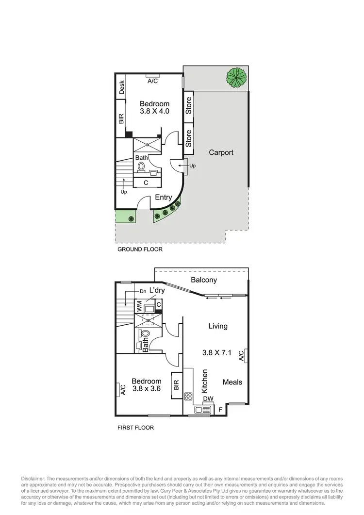 Floorplan of Homely townhouse listing, 4/14 St Huberts Road, Carnegie VIC 3163