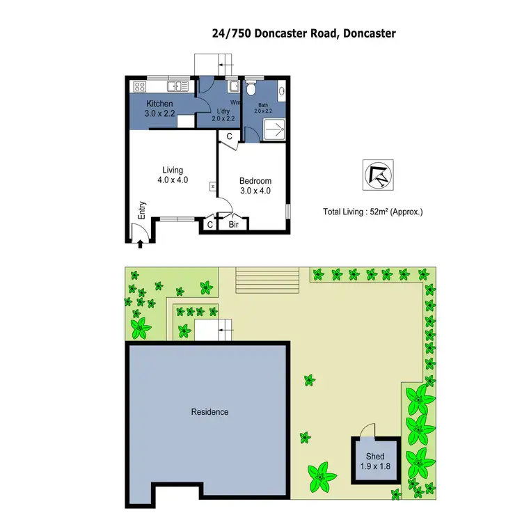 Floorplan of Homely unit listing, 24/750 Doncaster Road, Doncaster VIC 3108