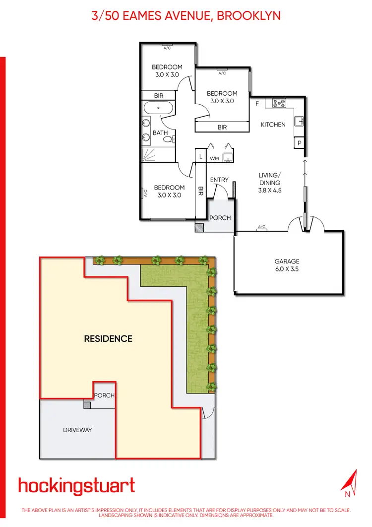 Floorplan of Homely unit listing, 3/50 Eames Avenue, Brooklyn VIC 3012