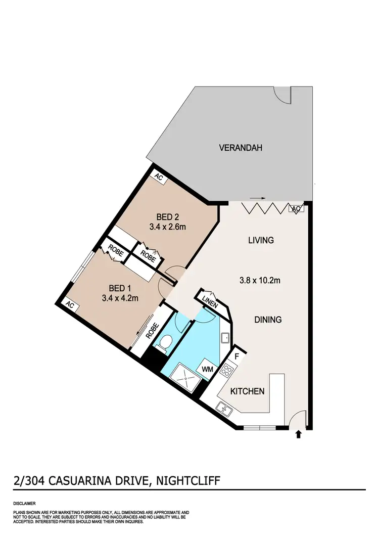 Floorplan of Homely unit listing, 2/304 Casuarina Drive, Rapid Creek NT 810