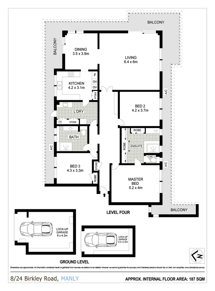 Floorplan of Homely apartment listing, 8/24 Birkley Road, Manly NSW 2095