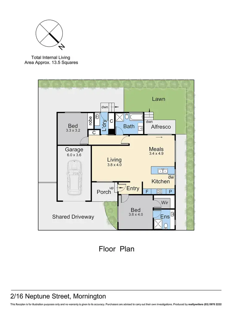 Floorplan of Homely house listing, 2/16 Neptune Street, Mornington VIC 3931