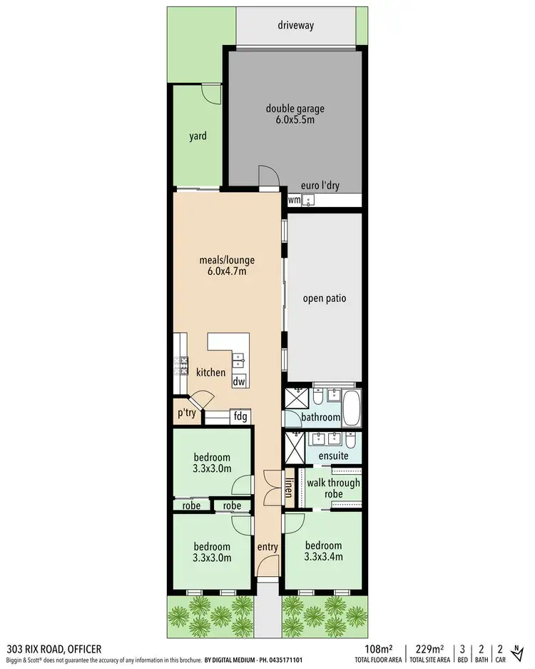 Floorplan of Homely house listing, 303 Rix Road, Officer VIC 3809