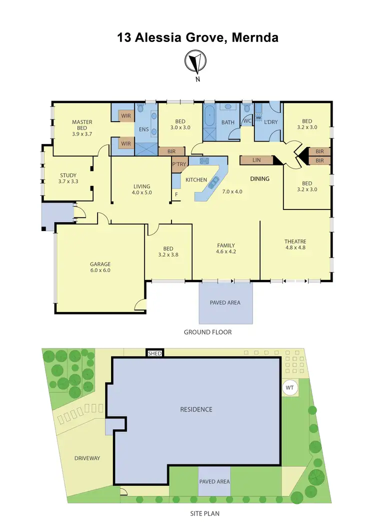 Floorplan of Homely house listing, 13 Alessia Grove, Mernda VIC 3754