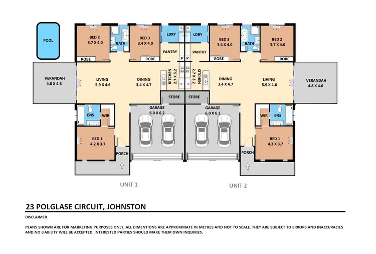 Floorplan of Homely apartment listing, 2/23 Polglase Circuit, Johnston NT 832