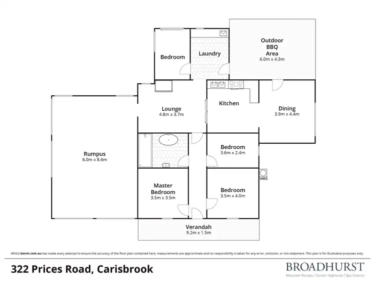 Floorplan of Homely house listing, 322 Prices Road, Carisbrook VIC 3464