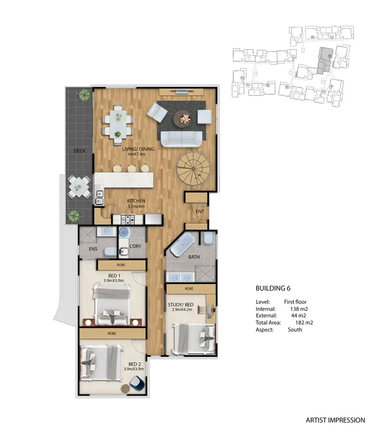 Floorplan of Homely unit listing, 1/130 Wilsons Road, Mornington VIC 3931