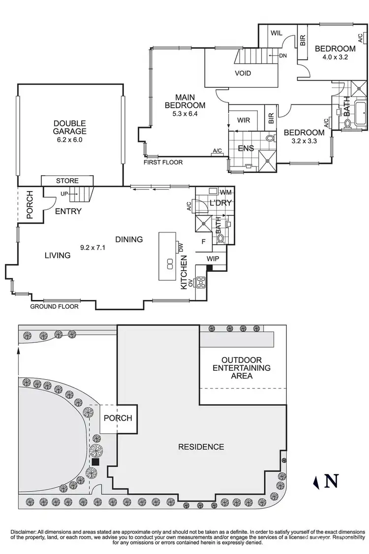 Floorplan of Homely townhouse listing, 1/12 Greendale Road, Doncaster East VIC 3109