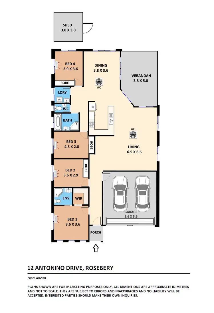 Floorplan of Homely house listing, 12 Antonino Drive, Rosebery NT 832