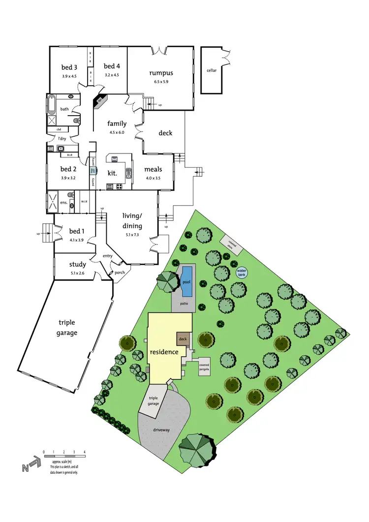 Floorplan of Homely house listing, 4 Arnold Drive, Donvale VIC 3111