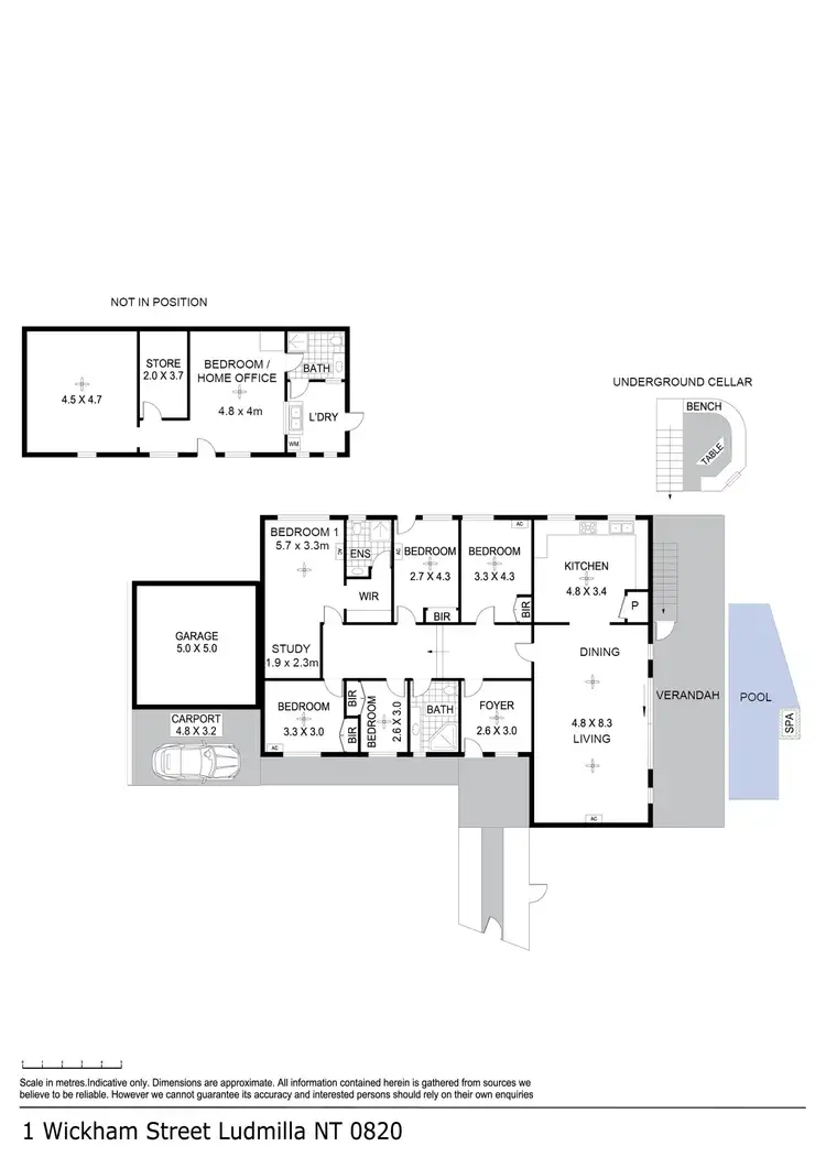 Floorplan of Homely house listing, 1 Wickham Street, Ludmilla NT 820