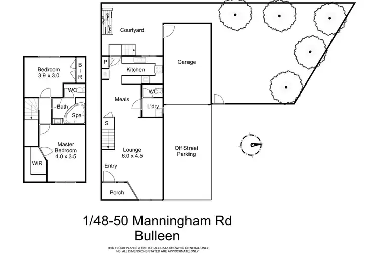 Floorplan of Homely townhouse listing, 1/48-50 Manningham Road, Bulleen VIC 3105