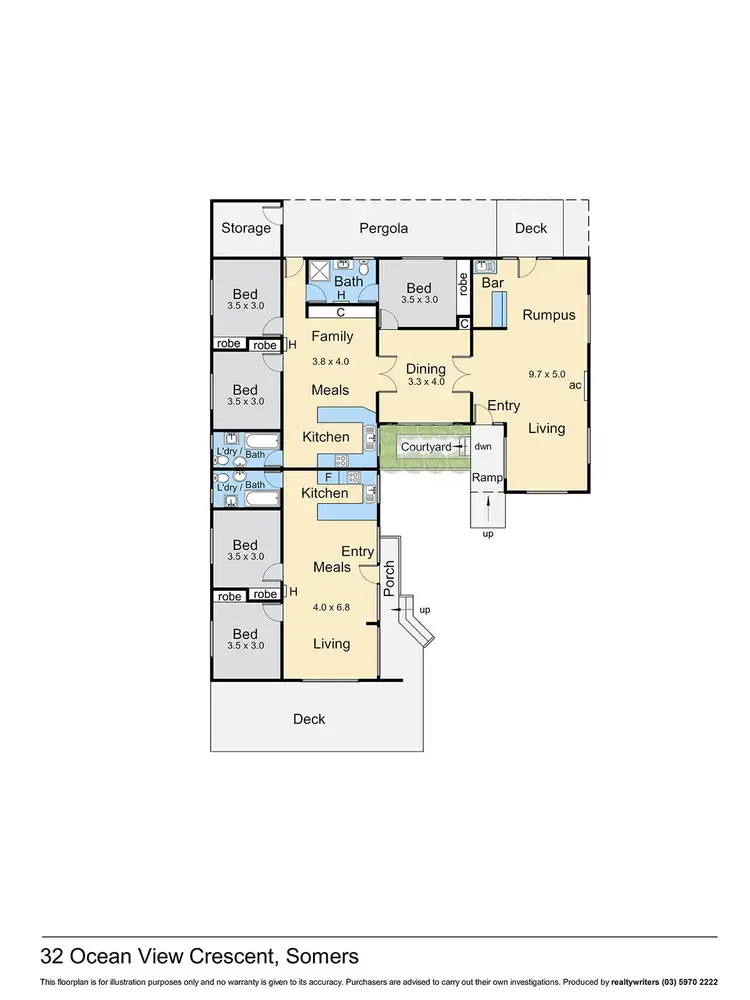 Floorplan of Homely house listing, 32 Ocean View Crescent, Somers VIC 3927
