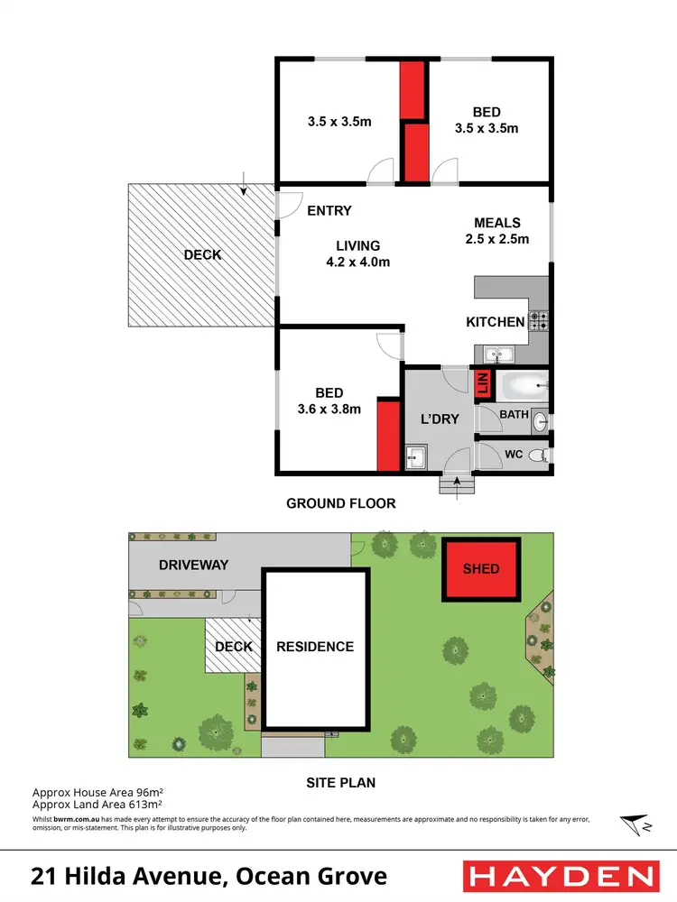 Floorplan of Homely house listing, 21 Hilda Avenue, Ocean Grove VIC 3226