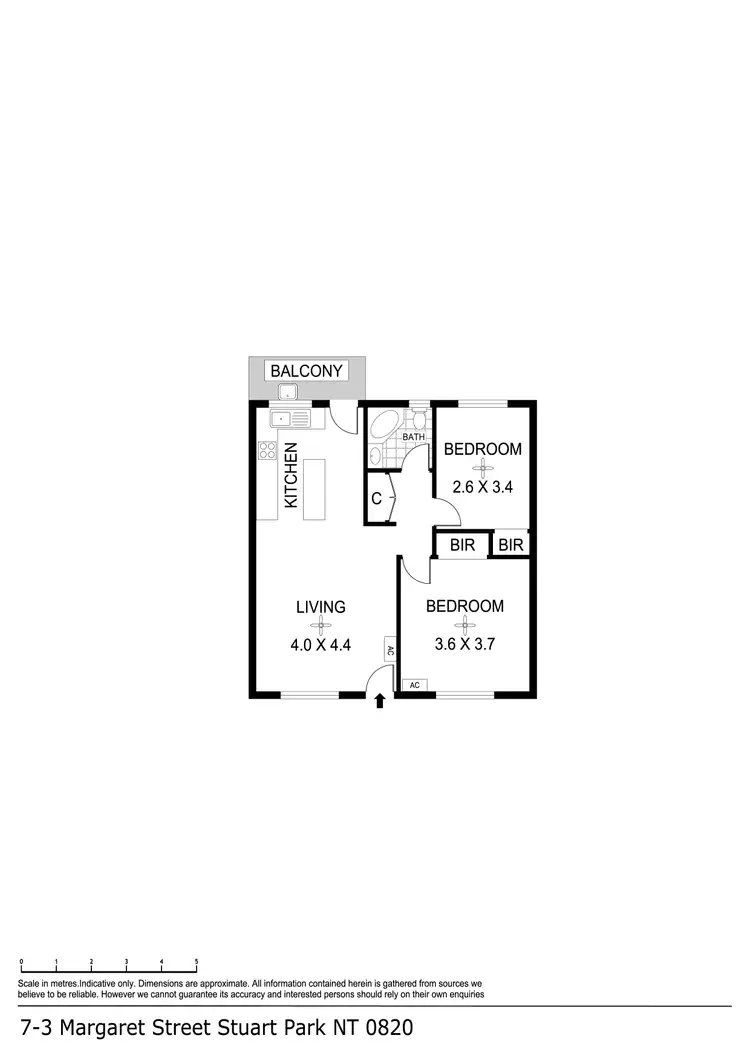 Floorplan of Homely unit listing, 7/3 Margaret Street, Stuart Park NT 820