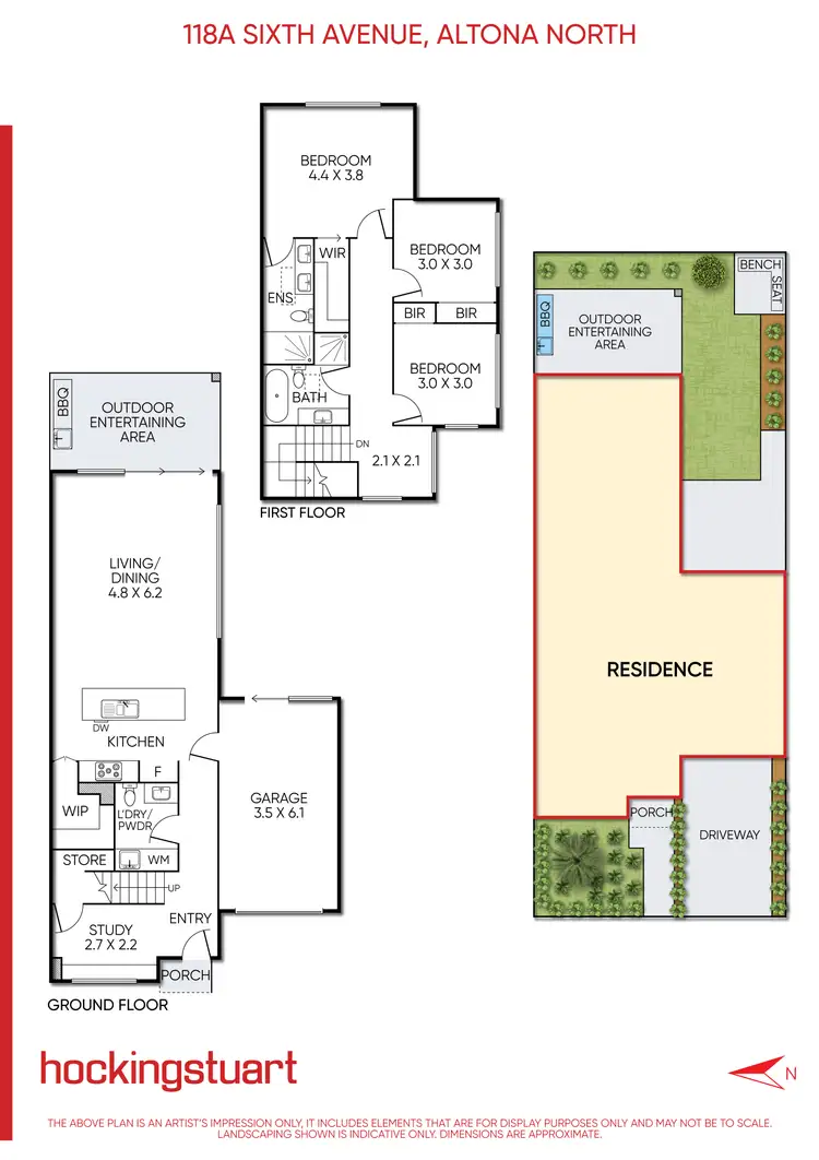 Floorplan of Homely townhouse listing, 118A Sixth Avenue, Altona North VIC 3025