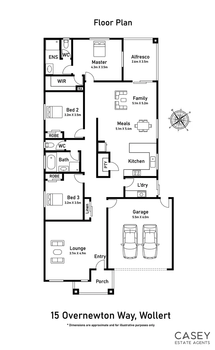 Floorplan of Homely house listing, 15 Overnewton Way, Wollert VIC 3750