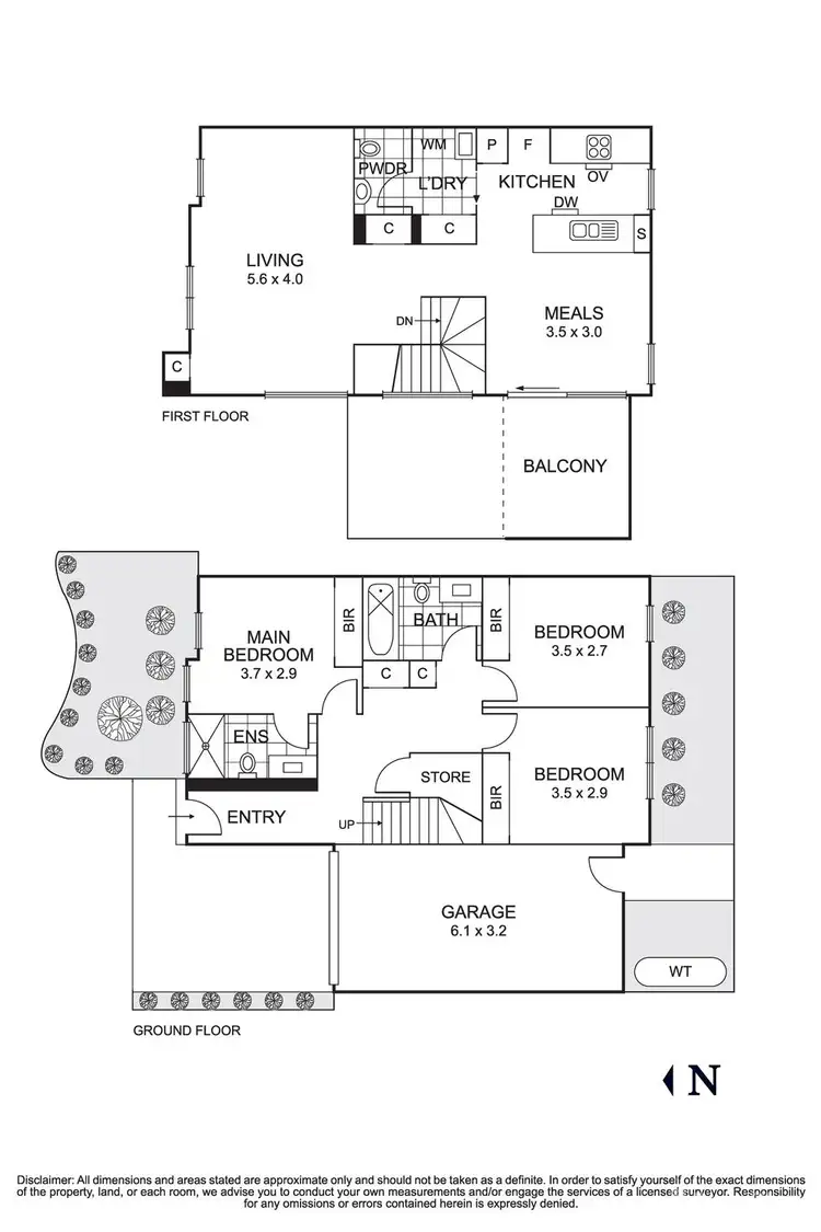 Floorplan of Homely townhouse listing, 13/21 Doncaster East Road, Mitcham VIC 3132