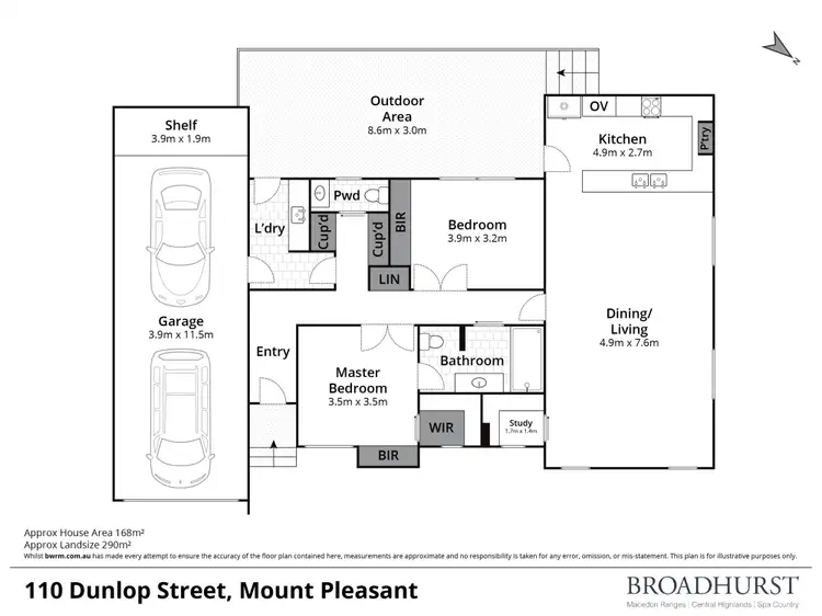 Floorplan of Homely house listing, 110 Dunlop Street, Mount Pleasant VIC 3350