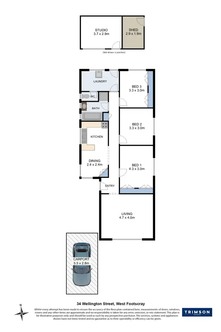 Floorplan of Homely house listing, 34 Wellington Street, West Footscray VIC 3012