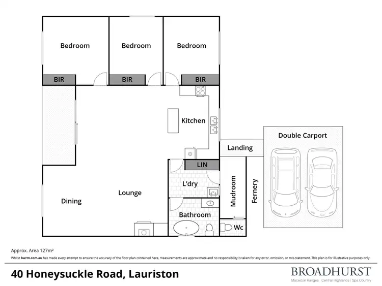 Floorplan of Homely house listing, 40 Honeysuckle Road, Lauriston VIC 3444