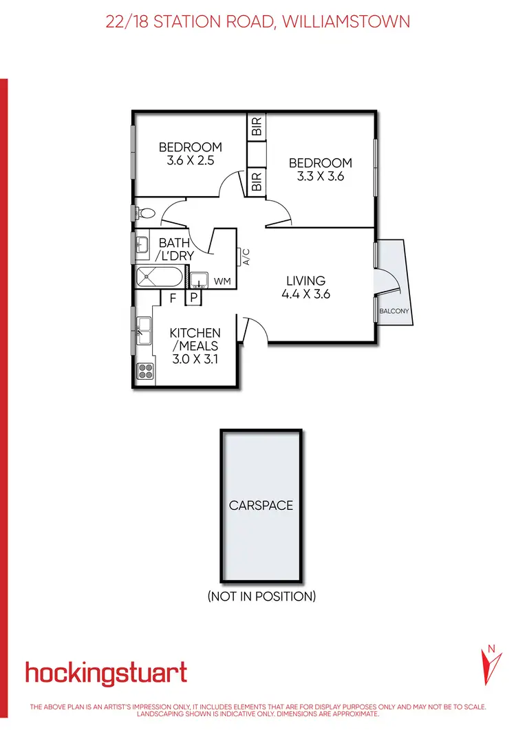 Floorplan of Homely flat listing, 22/18 Station Road, Williamstown VIC 3016